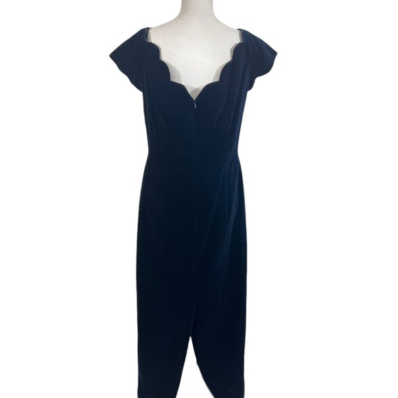 Vintage Monsoon Twilight Velvet Dress UK 16 US 12 Runs Small Prom Evening Gown - Picture 2 of 12